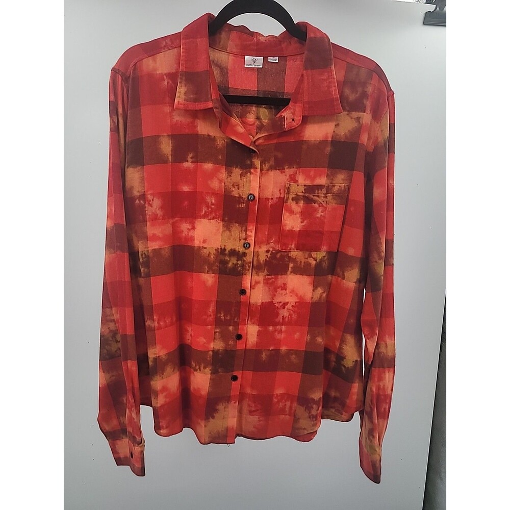 Betty Boop Plaid Shirt Sz L Grunge